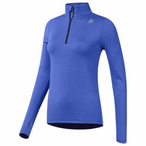 Reebok Running Essentials Quarter-Zip Top Sweatshirt Damen - Blau - DE 057-GFS